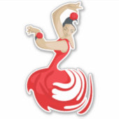 Gypsy Flamenco Dancer Sticker (Voorkant)