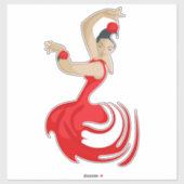 Gypsy Flamenco Dancer Sticker (Vel)