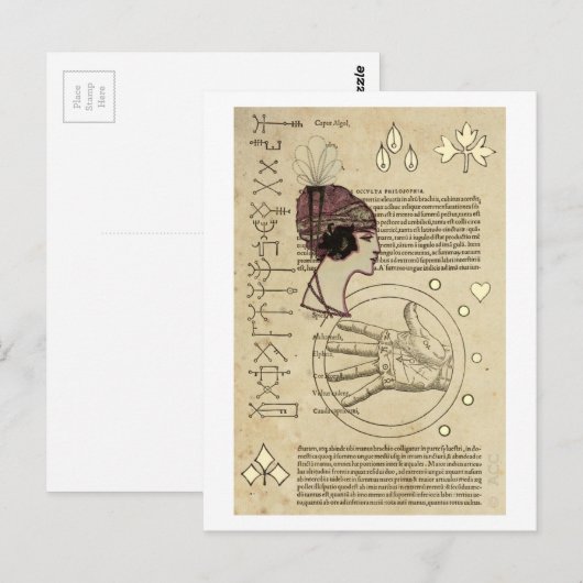 Gypsy Fortune Teller Briefkaart (Voorkant / Achterkant)