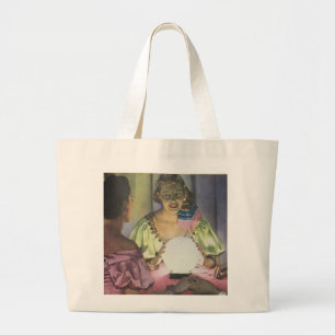 Gypsy Fortune Teller Crystal Ball Grote Tote Bag