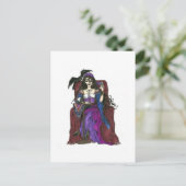 Gypsy Fortune Teller en Crow Briefkaart (Staand voorkant)
