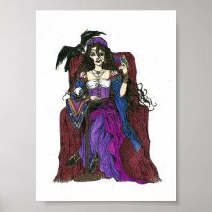 Gypsy Fortune Teller en Crow Poster