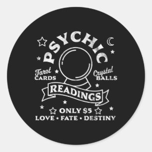 Gypsy Fortune Teller Psychic Readings Tarot Crysta Ronde Sticker
