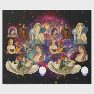 Gypsy Fortune tellers Psychics Kunst Cadeaupapier