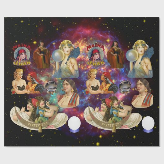 Gypsy Fortune tellers Psychics  Kunst Cadeaupapier (Vlak)