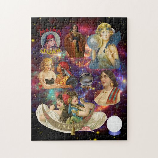 Gypsy Fortune tellers Psychics  Kunst Legpuzzel (Verticaal)