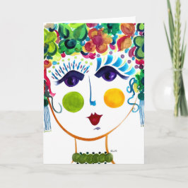 Gypsy Garden Girl Autumn - Opmerkingskaart Kaart