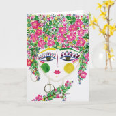 Gypsy Garden Girl Cherry Blossom - briefkaart (Gele Bloem)