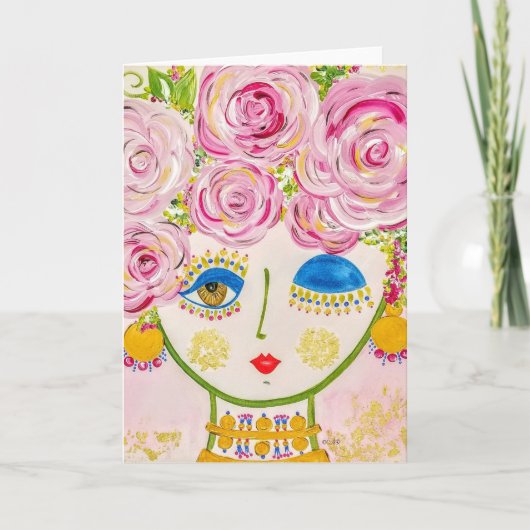 Gypsy Garden Girl Glow - briefkaart (Voorkant)