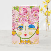 Gypsy Garden Girl Glow - briefkaart (Gele Bloem)