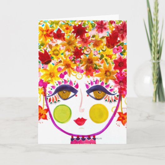 Gypsy Garden Girl Lily - briefkaart (Voorkant)