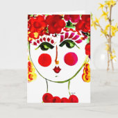 Gypsy Garden Girl Poppy - Note Card Kaart (Gele Bloem)