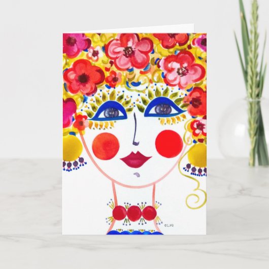 Gypsy Garden Girl Primavera - briefkaart (Voorkant)