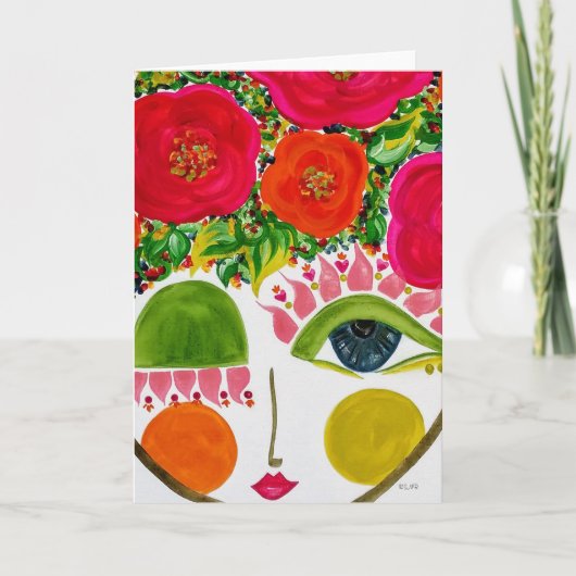 Gypsy Garden Girl Rosie - briefkaart (Voorkant)