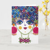 Gypsy Garden Girl Violet - Opmerkingskaart Kaart (Gele Bloem)