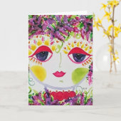 Gypsy Garden Girl Wisteria - Note Card Kaart (Gele Bloem)