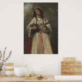 Gypsy Girl met Mandolin Poster (Keuken)