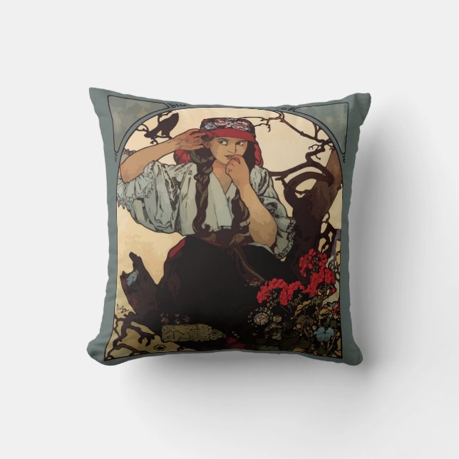 Gypsy Girl Pillow Kussen (Voorkant)