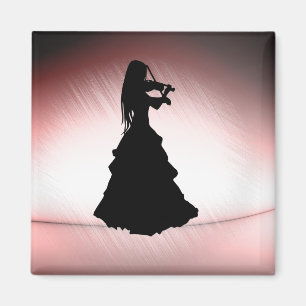 Gypsy Girl Plays Violin Magneet