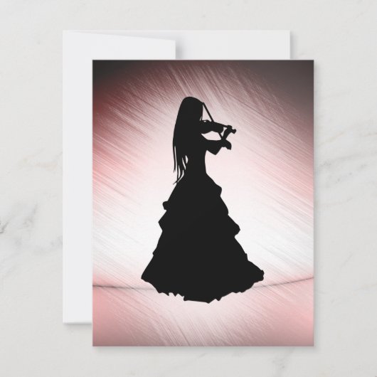 Gypsy Girl speelt Violin Unieke uitnodiging af (Voorkant)