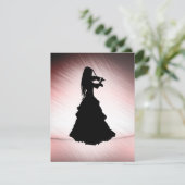 Gypsy Girl speelt Violin Unieke uitnodiging af (Staand voorkant)