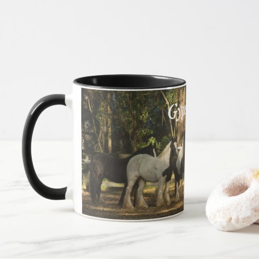Gypsy Gold Gypsy Vanner maakt koffie-mok Mok (Met donut)