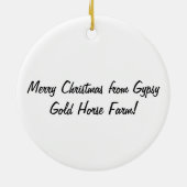 Gypsy Gold Gypsy Vanner Ornament (Achterkant)