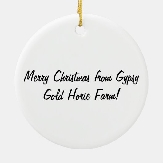 Gypsy Gold Gypsy Vanner Ornament (Achterkant)