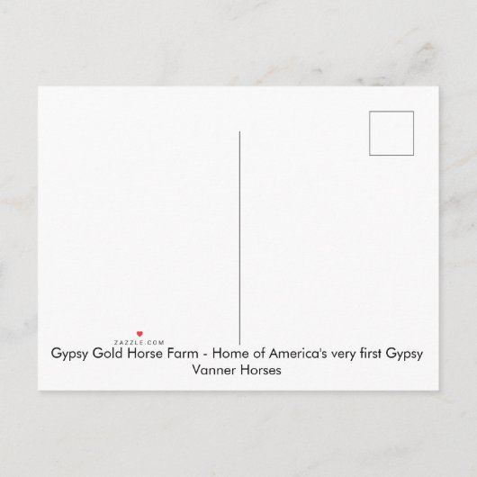 Gypsy Gold proveb briefkaart (Achterkant)