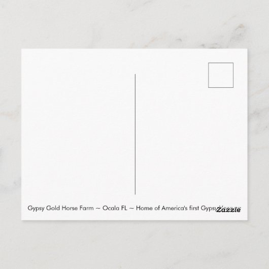 Gypsy Gypsy Vanner The Walker Horse briefkaart (Achterkant)