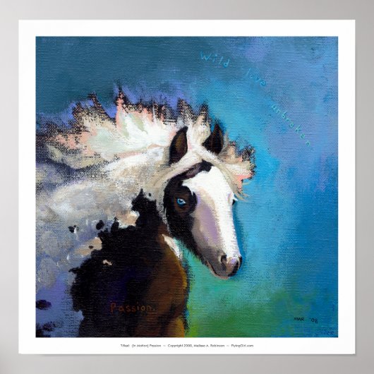 Gypsy Horse met passie kleurrijke schilderkunst Poster (Voorkant)