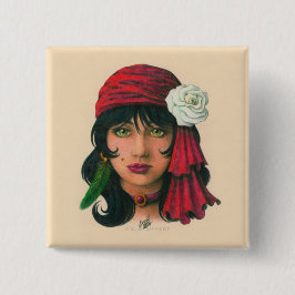 Gypsy II Vierkante Button 5,1 Cm