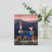 Gypsy Jazz - Cute Animals Playing Music Card Briefkaart (Staand voorkant)