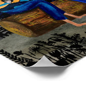 Gypsy Jazz - Konijn en Fox die Muziek spelen Poster (Hoek)