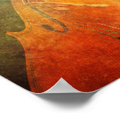 Gypsy Jazz Variatie - Surreal Cello-Poster Poster (Hoek)