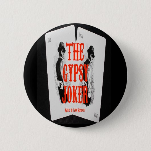 Gypsy Joker badge Ronde Button 5,7 Cm (Voorkant)