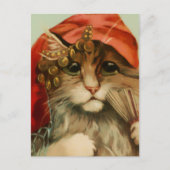 Gypsy Kat met Fan en Scarf van Maurice Boulanger Briefkaart (Voorkant)