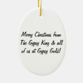 Gypsy King Gypsy Vanner-kerstversiering Keramisch Ornament (Achterkant)