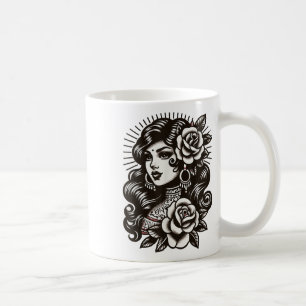Gypsy Lady Tattoo Stijl _1 Koffiemok