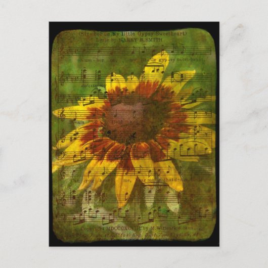 Gypsy Lieverd Floral Collage Briefkaart (Voorkant)