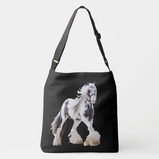 Gypsy Mare Stallion Draft Horse Crossbody Tas (Achterkant)