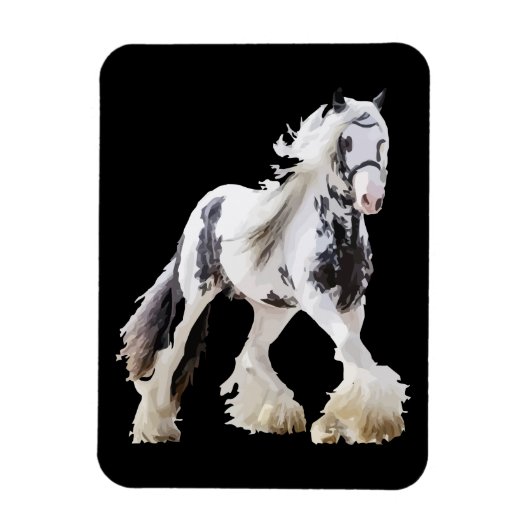 Gypsy Mare Stallion Draft Horse Magneet (Verticaal)