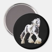 Gypsy Mare Stallion Draft Horse Magneet (Voorkant / Achterkant)