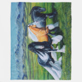 Gypsy Medley, Gypsy Vanner-paard, hondsdolheid Fleece Deken (Voorkant)
