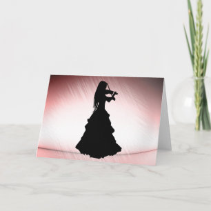 Gypsy meisje speelt viool in blank