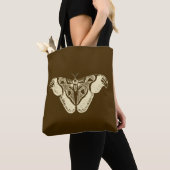 Gypsy mot, chocoladebruin en beige tote bag (Dichtbij)