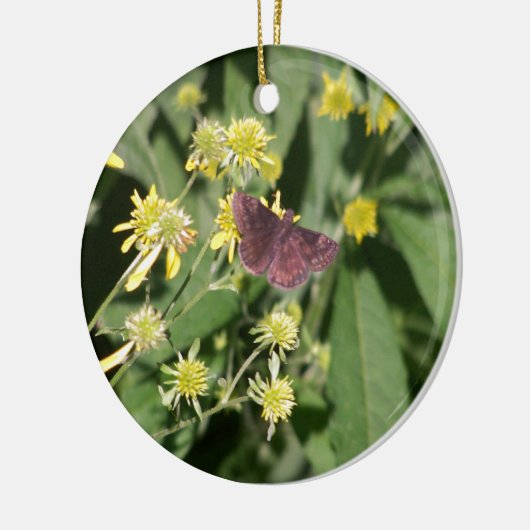 Gypsy Moth Keramisch Ornament (Links)
