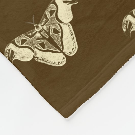 Gypsy motpatroon, chocoladebruin en beige fleece deken (Hoek)