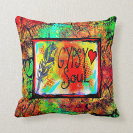 Gypsy Pillow met Feather en Heart Mam Gift Kussen