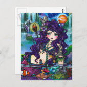 Gypsy Pirate Mermaid Fantasy Marine Art Briefkaart (Voorkant / Achterkant)